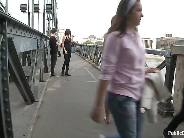 Mona Lee public nudity and bondage fuck in the street