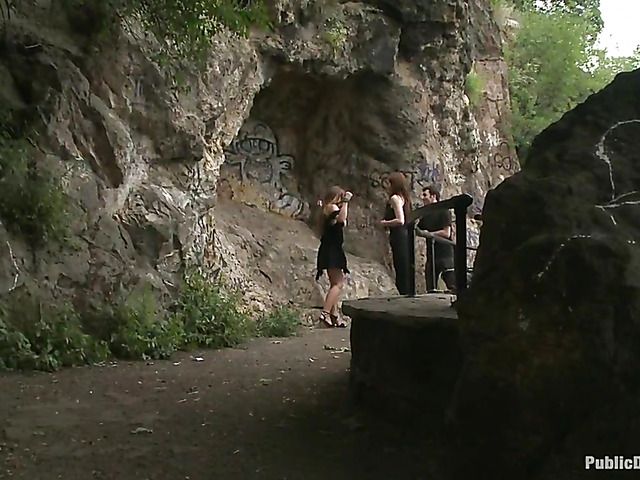 Mona Lee public nudity and bondage fuck in the street