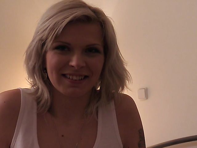 Huge tits solo blonde Barbara Nova masturbates to orgasm