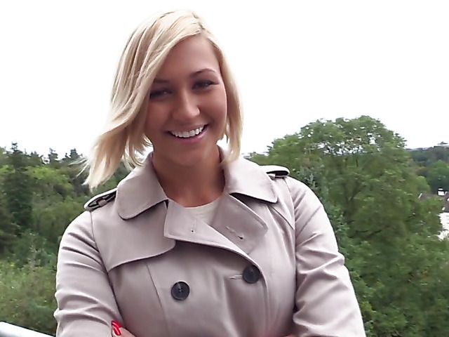 Beautiful blonde Tracy Lindsay masturbating in bed