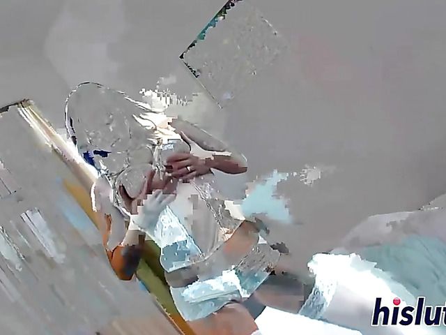 Rough face fuck and DP with a big tit slut