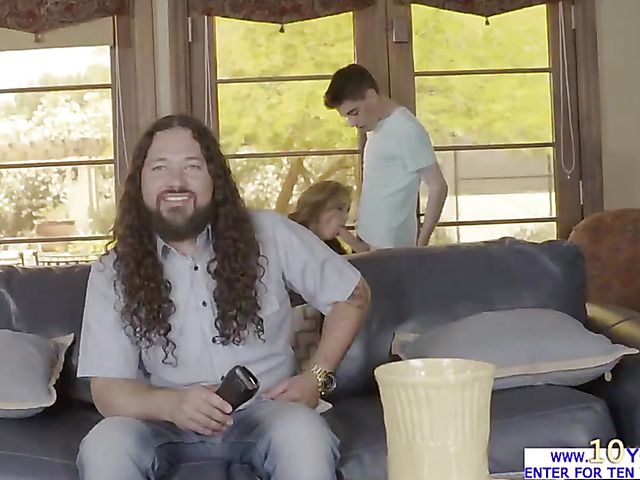 Busty MILF Eva Notty gets banged behind her husbands back