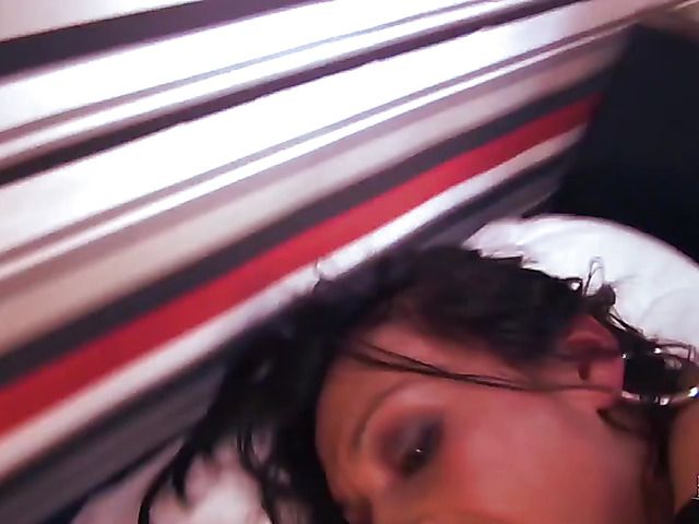 Nasty latina anal pounded in red stockings