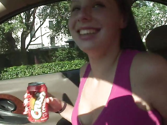 Naughty amateur flashing tits and fingering pussy