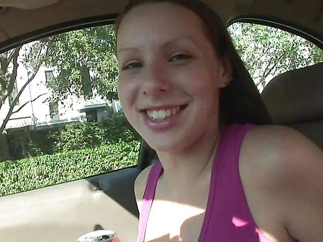 Naughty amateur flashing tits and fingering pussy