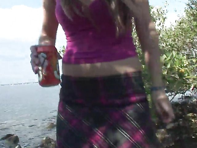 Naughty amateur flashing tits and fingering pussy