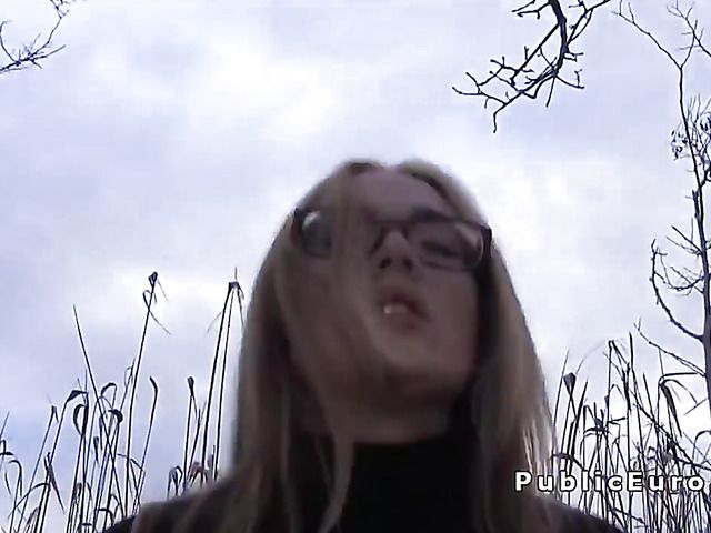 Watch four-eyed euro babe suck and fuck for cash