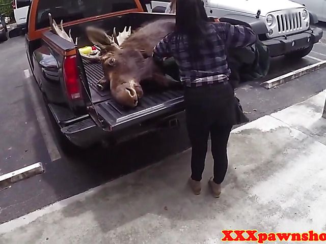 Pawn shop fuck with two big titty amateurs