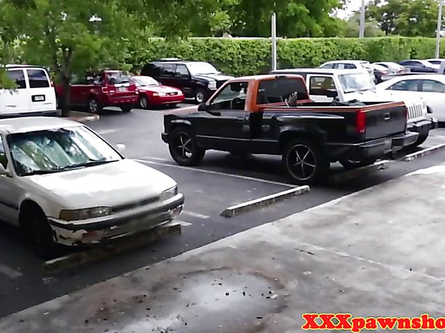 Pawn shop fuck with two big titty amateurs