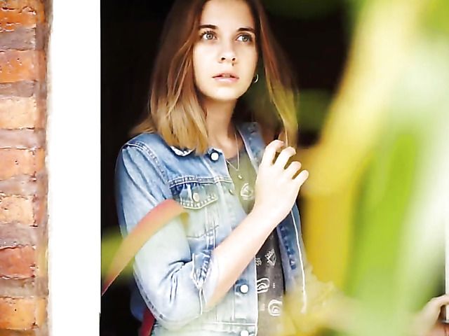 Sweet hairy teen solo in red stockings