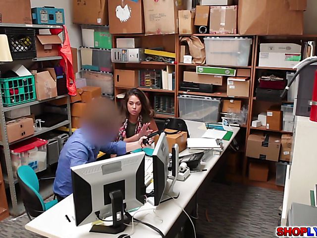 Hot man fucks naughty teen shoplifter Shane Blair