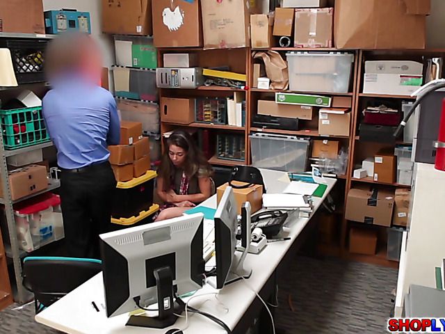 Hot man fucks naughty teen shoplifter Shane Blair