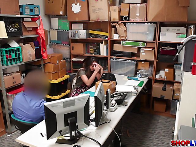 Hot man fucks naughty teen shoplifter Shane Blair