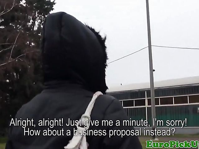 Cute amateur blonde blowjob & facial