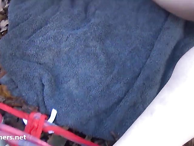 Outdoor blowjob and pussy fingering in the woods