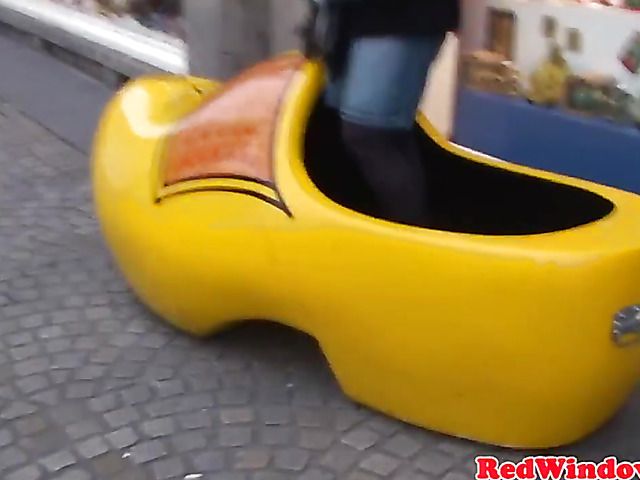 Amateur threesome FFM with a tourist in Amsterdam