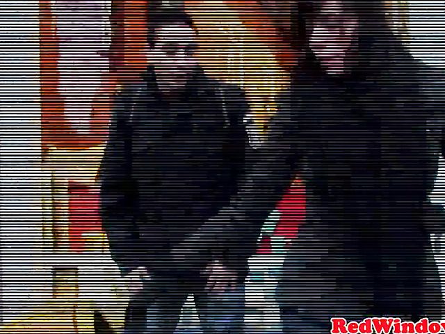 Amateur threesome FFM with a tourist in Amsterdam