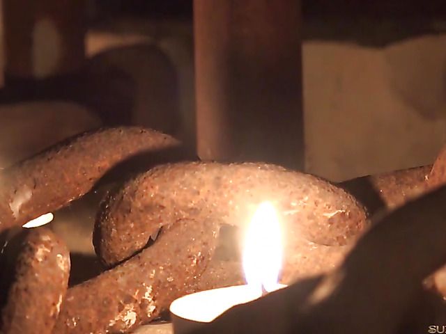 Young slave gets her cunt toyed and swallows cum