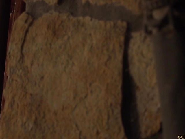 Young slave gets her cunt toyed and swallows cum