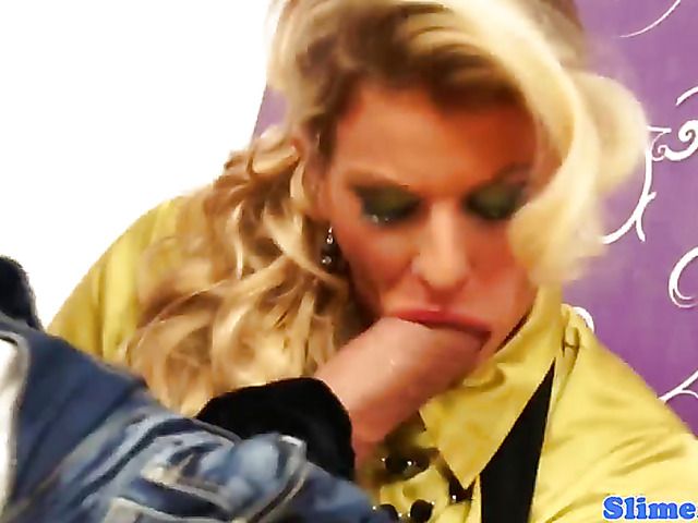 Dressed up slime hole sluts get some goo