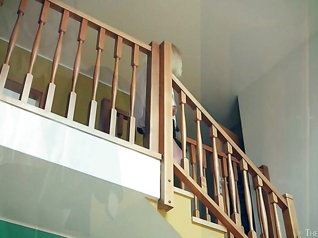 Blonde morning masturbation with a cigar