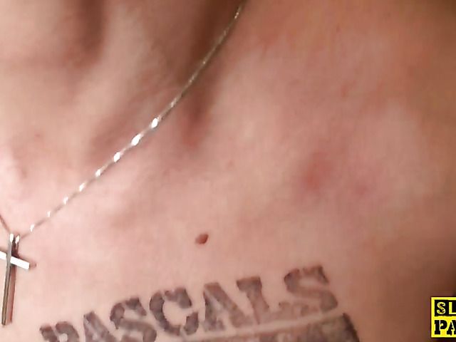 Face slapping and ass paddling for British MILF Sasha Steele