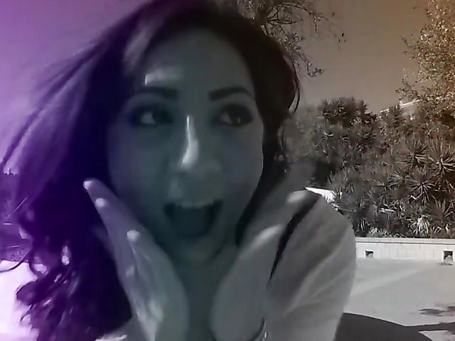 Latina wetting panties and banging outside
