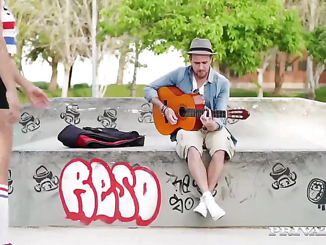 Teen threesome with cute roller girls Frida Sante and Christen Courtney