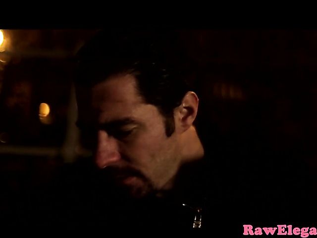 Ass fucking in the dark with a tight brunette