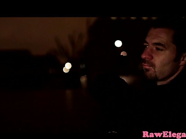 Ass fucking in the dark with a tight brunette