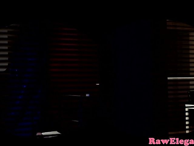 Ass fucking in the dark with a tight brunette