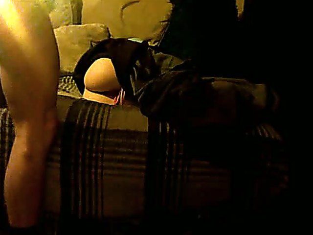 Naughty boyfriend strokes his cock as girlfriend sleeps