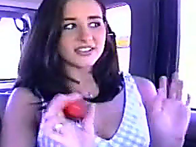 Glamorous teen masturbates her tender young pussy. 