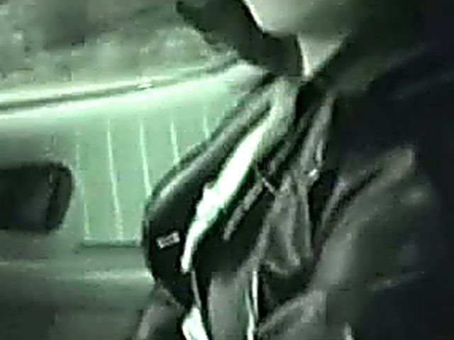 Horny slut gets caught sucking dick outside