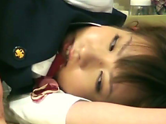 Japanese babe gets massaged inside and outside