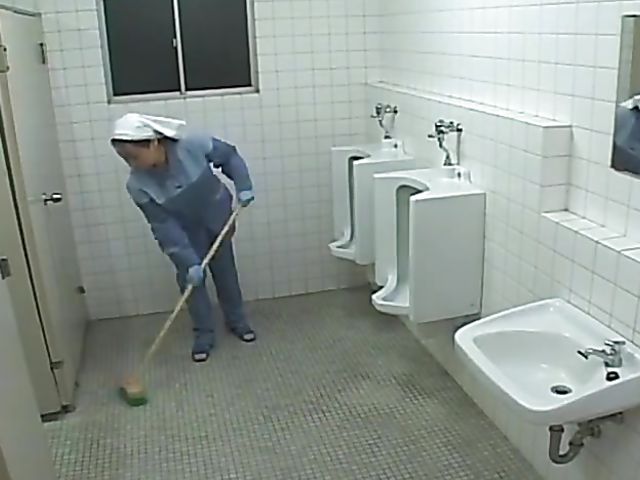 Public toilet fuck with a chubby asian woman