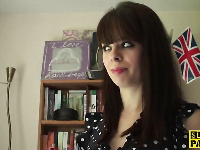 British rough sex with a skinny brunette