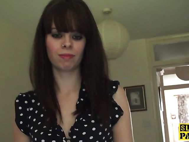 British rough sex with a skinny brunette