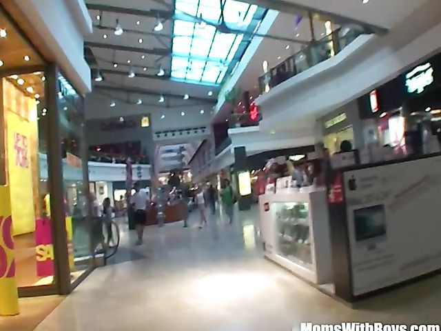 Old and young threesome in a public bathroom