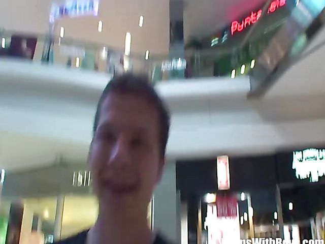 Old and young threesome in a public bathroom