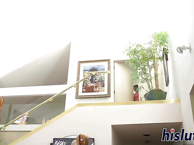 Big titted mom catches them fucking and joins in