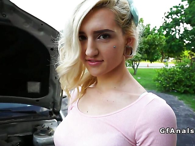 Tattooed teen blondes first time anal