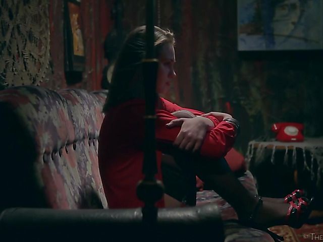 Erotic solo masturbation in the dark of the room