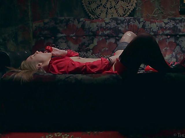 Erotic solo masturbation in the dark of the room