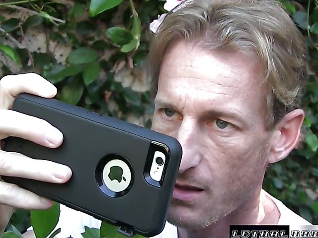 Naomi Woods - Teen caught naked by the pool and fucked