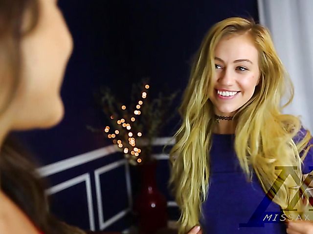 First time threesome with Lyra Law and Adria Rae