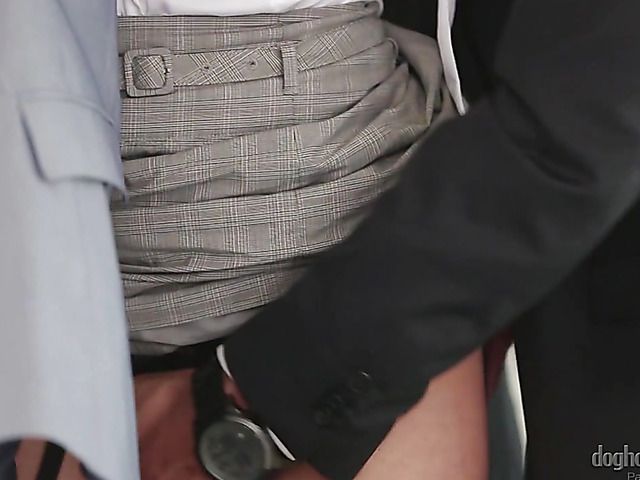 Awesome office gangbang with a MILF