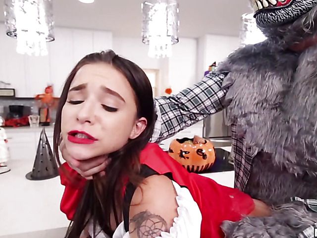 Little Red Riding Hood Kharlie Stone gets fucked on Halloween