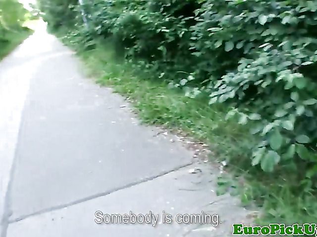 Sex for money in the street with a euro chick