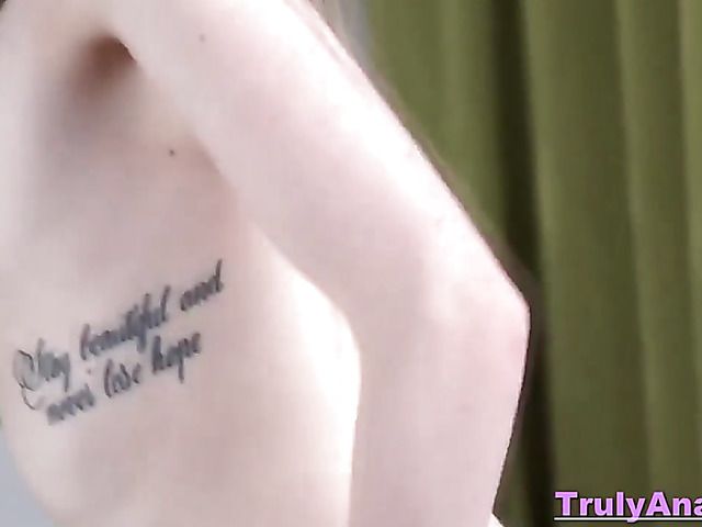 Skinny teen anal fucked and toying her tiny twat